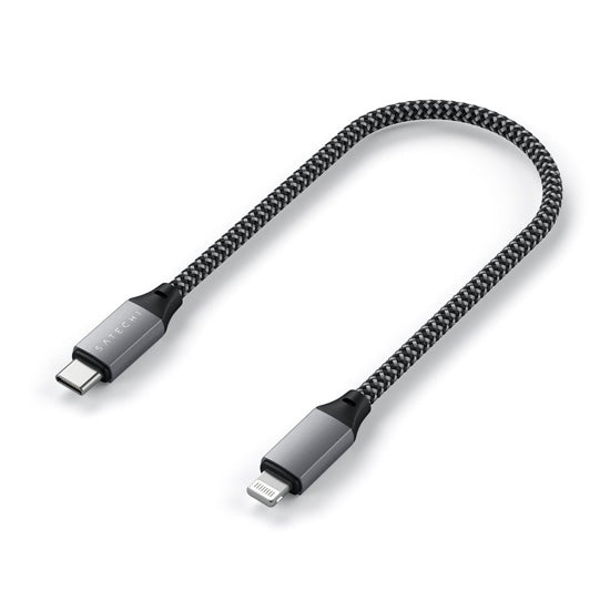 Cable USB-C a Lightning (0,25 m) Gris