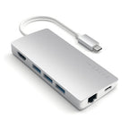 Concentradores USB-C 4K y Ethernet V2 Plata