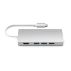 Concentradores USB-C 4K y Ethernet V2 Plata