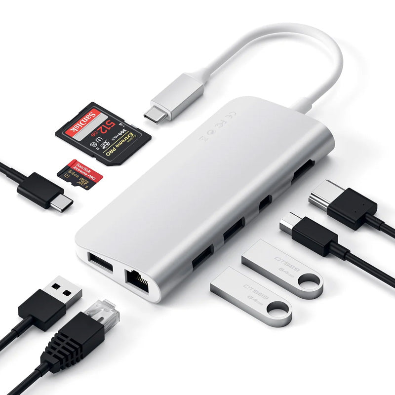 Adaptador Multimedia Type-C Plata
