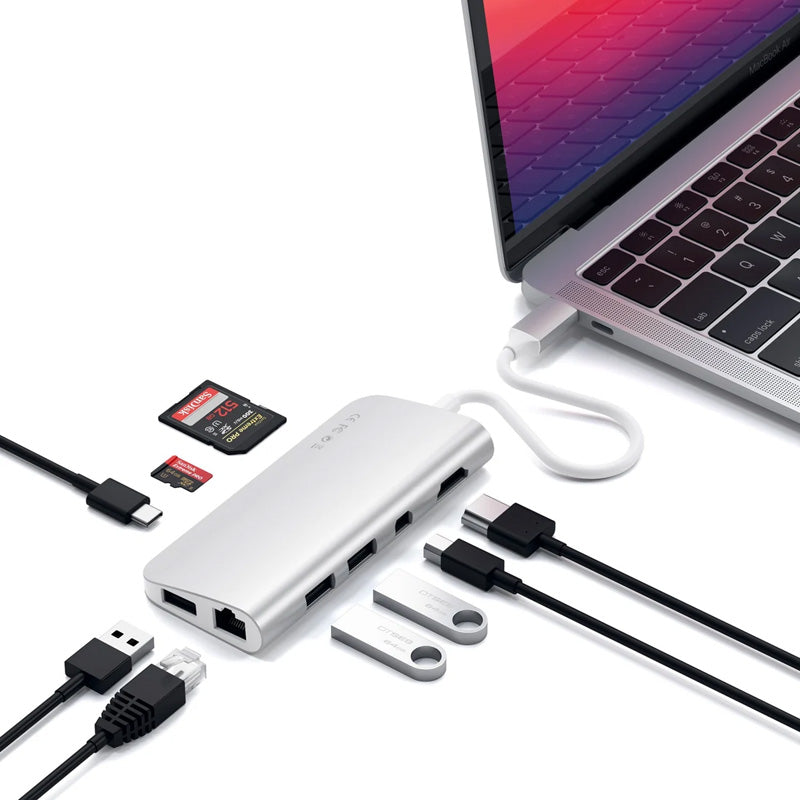 Adaptador Multimedia Type-C Plata