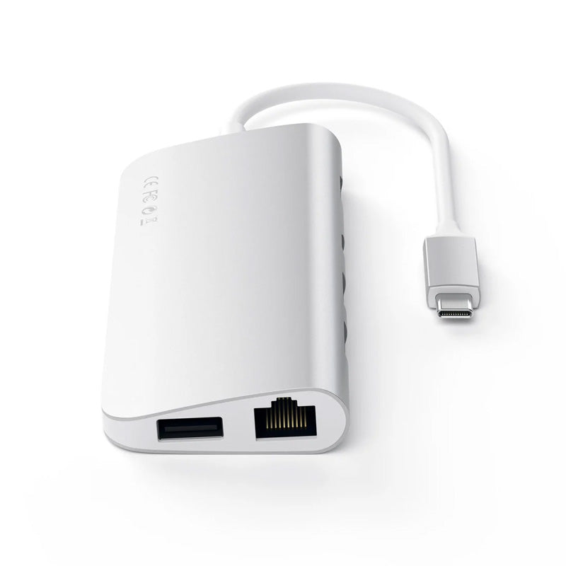 Adaptador Multimedia Type-C Plata