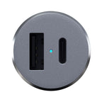 Cargador de coche 72W Gris Espacial