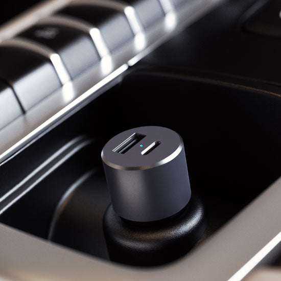 Cargador de coche 72W Gris Espacial