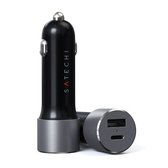 Cargador de coche 72W Gris Espacial