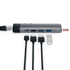 Hub Type-C Pro con Ethernet y HDMI 4K Gris Espacial