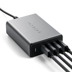 Cargador 165W USB-C 4 puertos PD GaN Gris Espacial