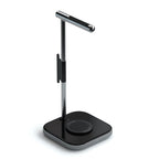 Soporte 2 en 1 para auriculares con cargador inalámbrico