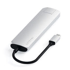 Adaptador USB-C Slim con Ethernet Plata