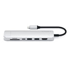 Adaptador USB-C Slim con Ethernet Plata
