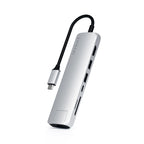 Adaptador USB-C Slim con Ethernet Plata