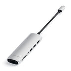 Adaptador USB-C Slim con Ethernet Plata