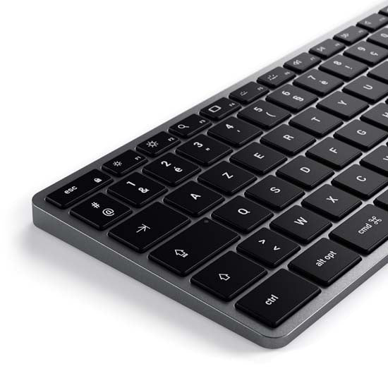 Teclado Slim W3 con cable USB-C AZERTY - Space Grey
