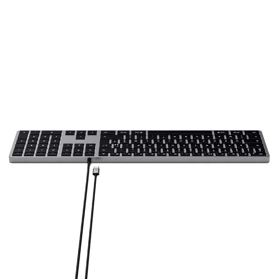 Teclado Slim W3 con cable USB-C AZERTY - Space Grey