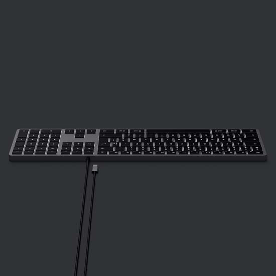Teclado Slim W3 con cable USB-C AZERTY - Space Grey