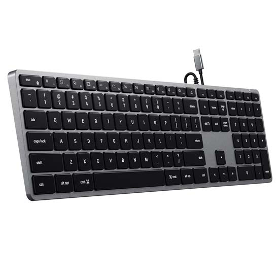 Teclado Slim W3 con cable USB-C QWERTY - Space Gray