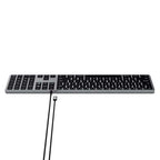 Teclado Slim W3 con cable USB-C QWERTY - Space Gray