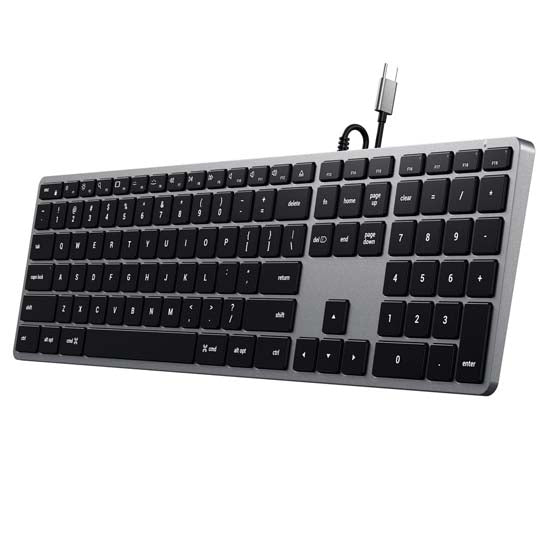 Teclado Slim W3 con cable USB-C QWERTY - Space Gray