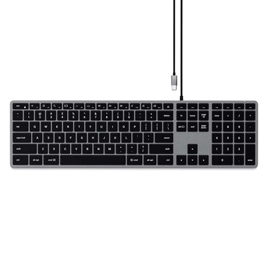 Teclado Slim W3 con cable USB-C QWERTY - Space Gray