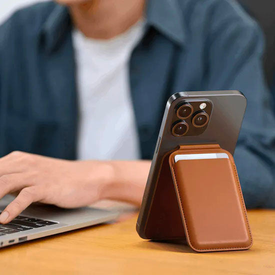 Soporte Cartera MagSafe Marrón