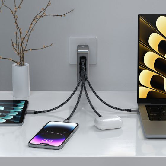 Cargador de viaje GaN USB-C 145W Space Gray