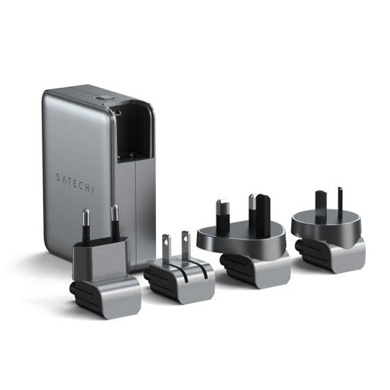 Cargador de viaje GaN USB-C 145W Space Gray