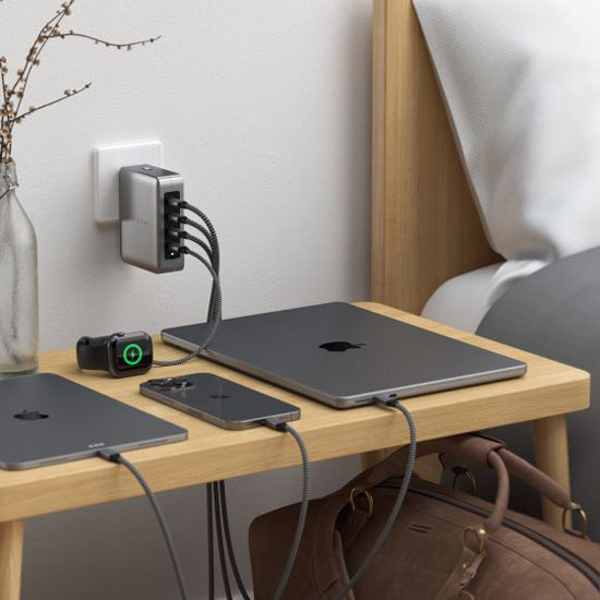 Cargador de viaje GaN USB-C 145W Space Gray