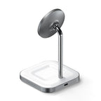 Soporte de carga inalámbrica 2 en 1 magnético Space Grey