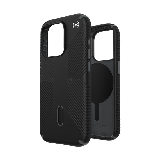 Presidio2 Grip Click-Lock iPhone 15 Pro Negro/Gris