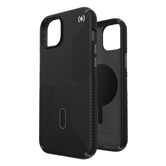 Presidio2 Grip Click-Lock iPhone 15 Plus/14 Plus Negro/Gris