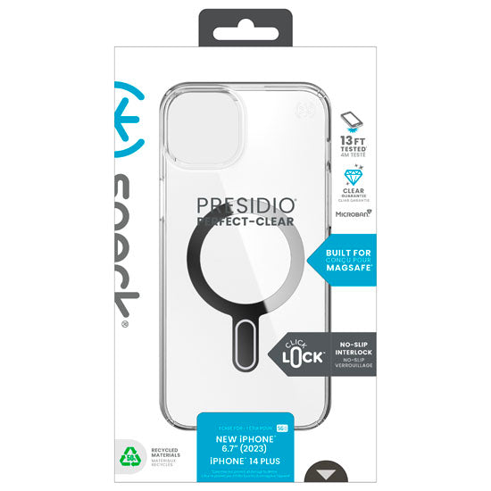 Presidio Perfect-Clear Click-Lock iPhone 15 Plus/14 Plus Transparente