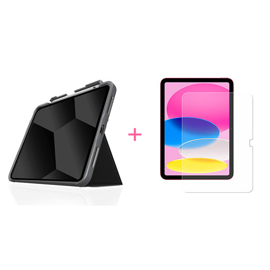 Bundle Dux Plus STM EDU Negro + cristal MW para iPad 10.9 & 11