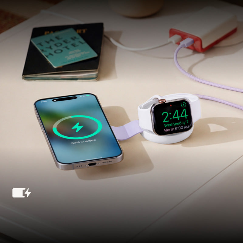 Butterfly SE 2 en 1 Qi2 MagSafe Cargador Iridiscente