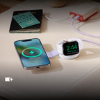 Butterfly SE 2 en 1 Qi2 MagSafe Cargador Iridiscente