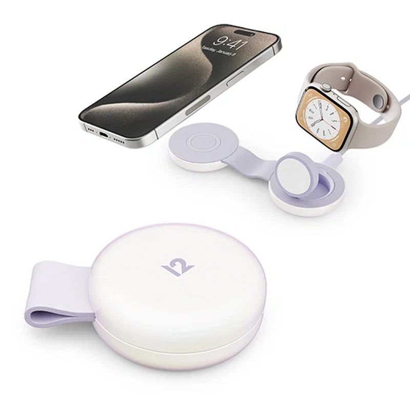 Butterfly SE 2 en 1 Qi2 MagSafe Cargador Iridiscente