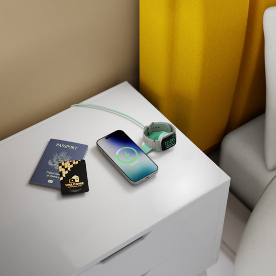 Butterfly SE 2-en-1 Qi2 MagSafe Charger Translucend Glacial