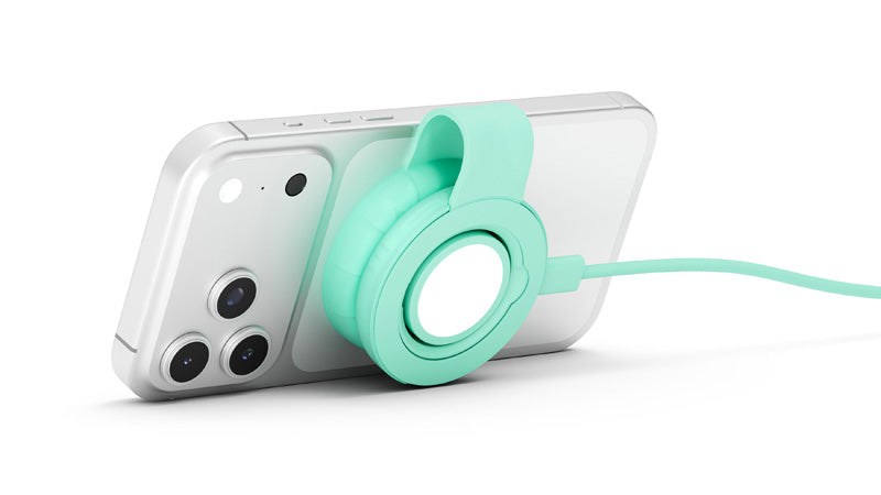Butterfly SE 2-en-1 Qi2 MagSafe Cargador Translucend Mint