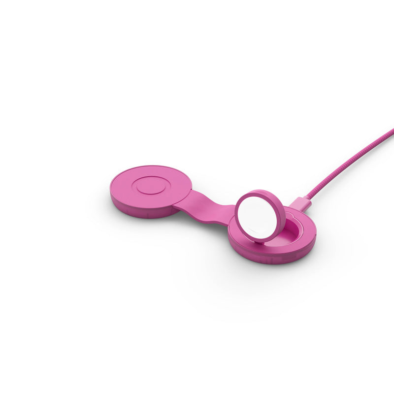 Cargador Butterfly SE 2 en 1 Qi2 MagSafe Translucend Fucsia