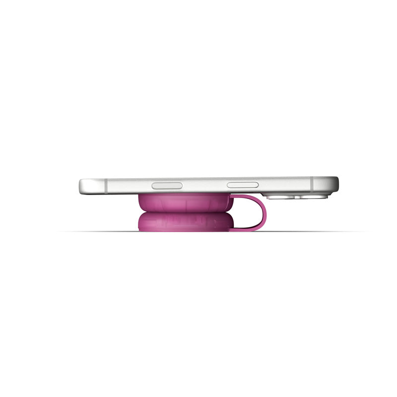 Cargador Butterfly SE 2 en 1 Qi2 MagSafe Translucend Fucsia