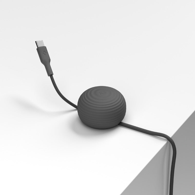 Cable CableStay USB-C (1,5 m) con base lastrada Slate