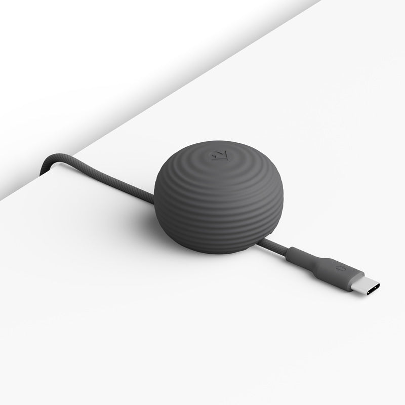 Cable CableStay USB-C (1,5 m) con base lastrada Slate