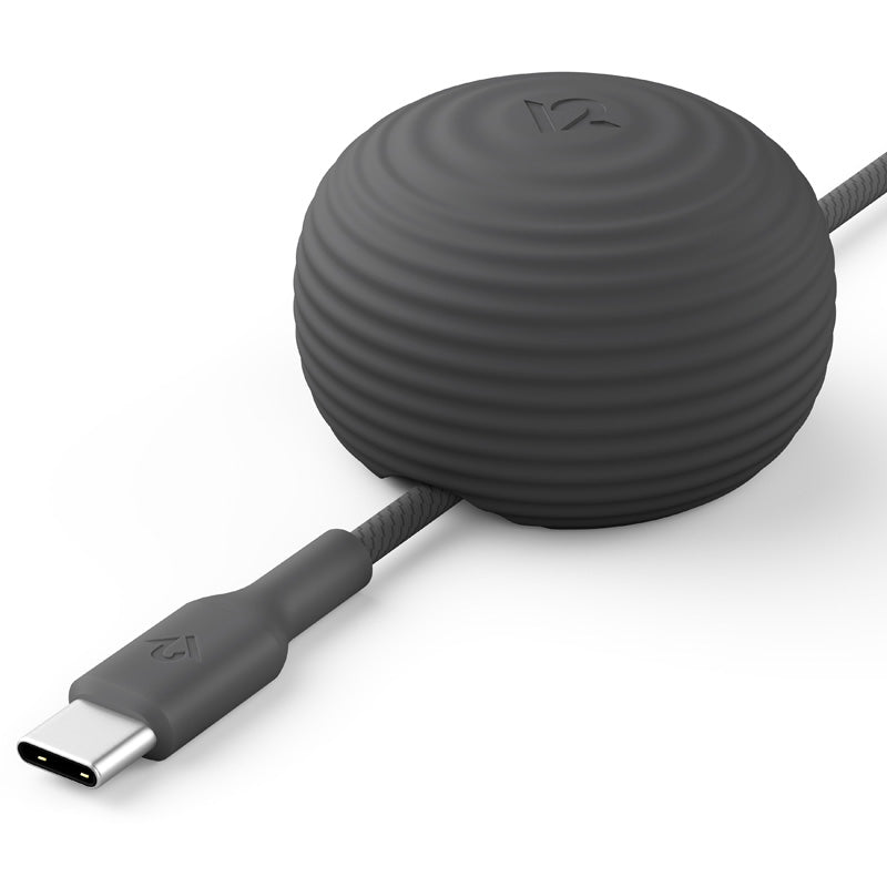 Cable CableStay USB-C (1,5 m) con base lastrada Slate