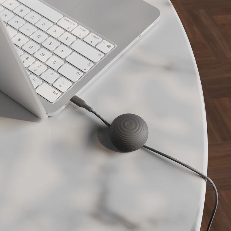 Cable CableStay USB-C (1,5 m) con base lastrada Slate