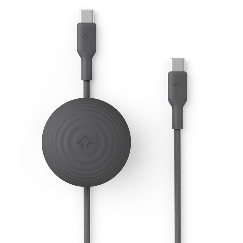 Cable CableStay USB-C (1,5 m) con base lastrada Slate