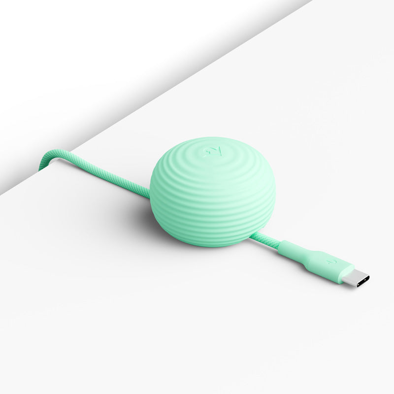 Cable CableStay USB-C (1,5 m) con base lastrada Menta