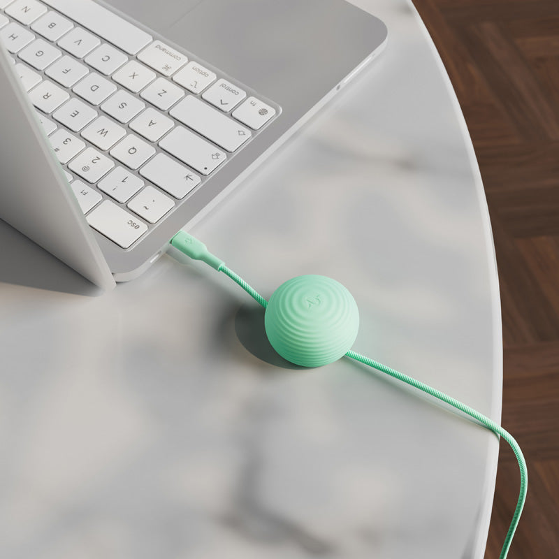 Cable CableStay USB-C (1,5 m) con base lastrada Menta