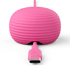 Cable CableStay USB-C (1,5 m) con base con peso Fucsia