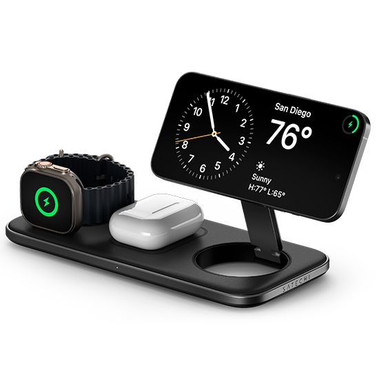 Wireless Charging Station Iphone Soporta Carga Inalambrica Base De