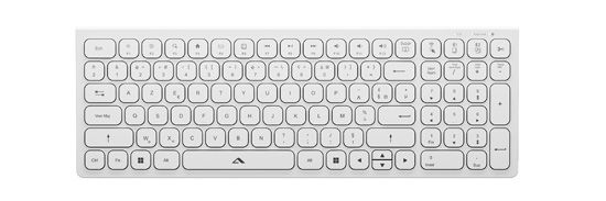 Echelon Compact USB-C Rechargeable Wireless AZERTY Keyboard White - A-LOGIC