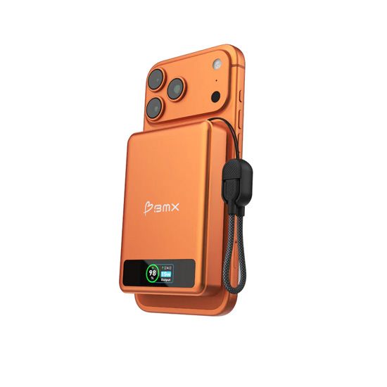 SolidSafe™ 10.000mAh Solid-State Magnetic Power Bank Orange - BMX